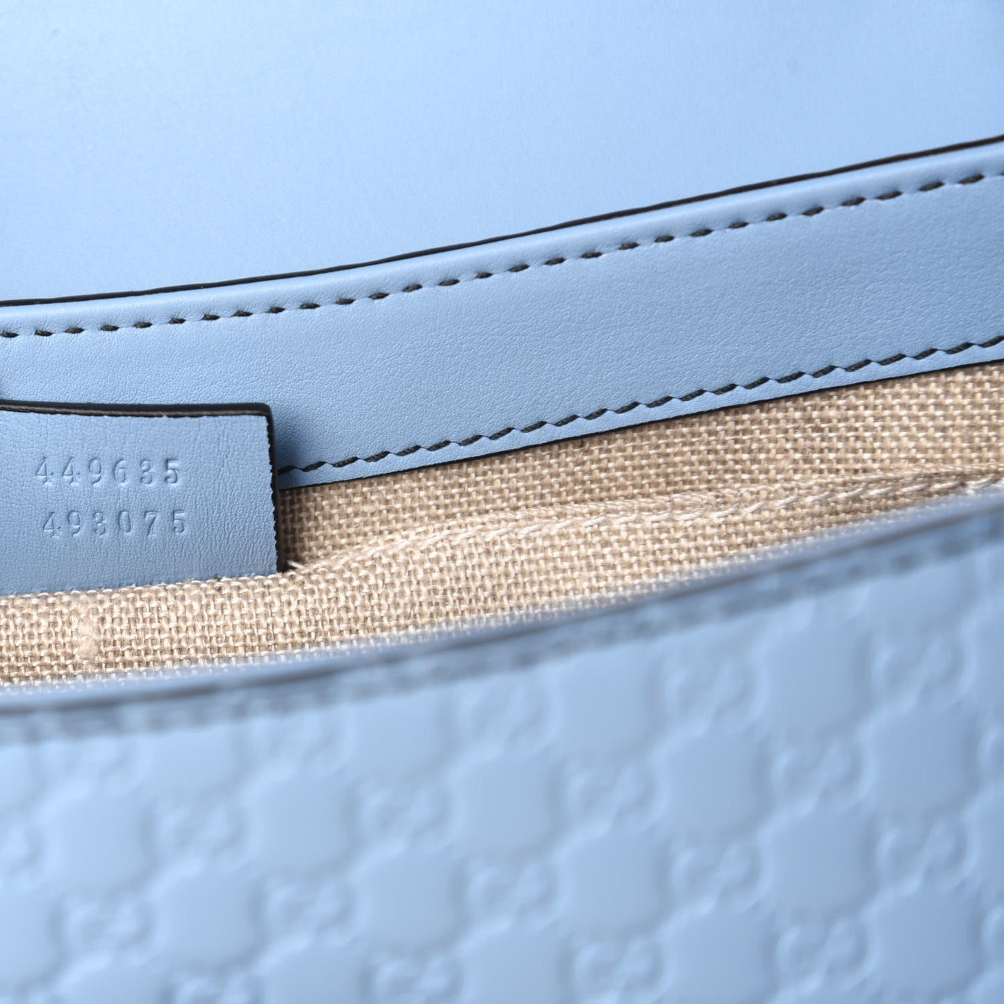 Microguccissima Medium Emily Chain Shoulder Bag Mineral Blue