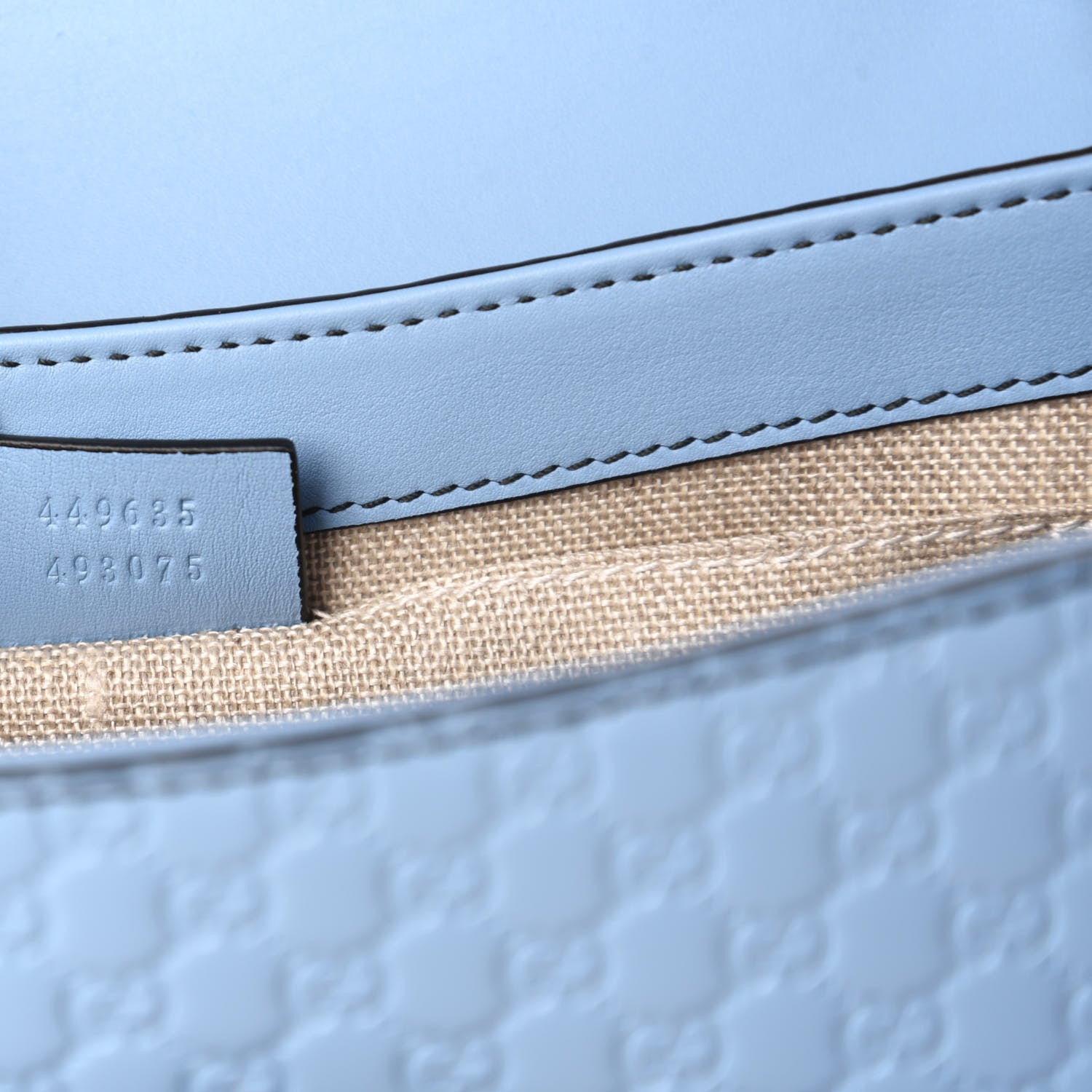 Gucci Microguccissima Medium Emily Chain Shoulder Bag Mineral Blue 9 of 10