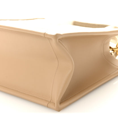 Christian Dior Canvas Calfskin Embroidered Small Plan De Paris Book Tote With Strap Beige 10 of 11