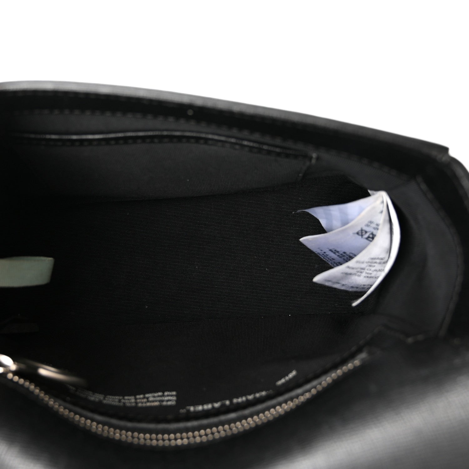 Off-White Saffiano For Display Only Binder Clip Shoulder Bag Black 5 of 11