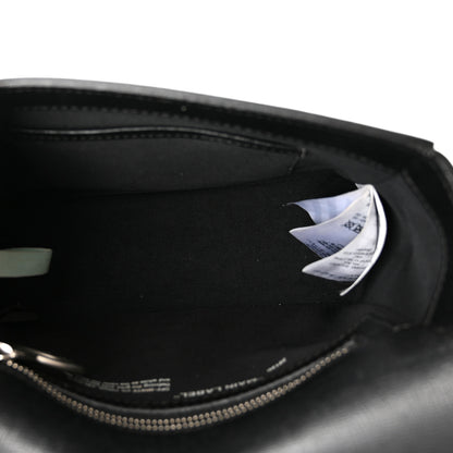 Off-White Saffiano For Display Only Binder Clip Shoulder Bag Black 5 of 11