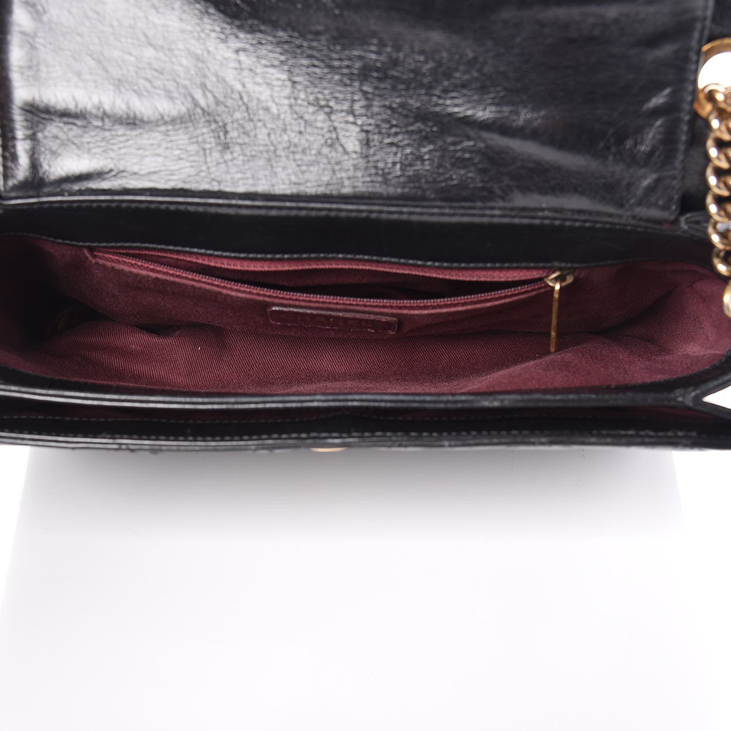 Chanel Glazed Calfskin Quilted Large Perfect Edge Flap Black 5 of 12