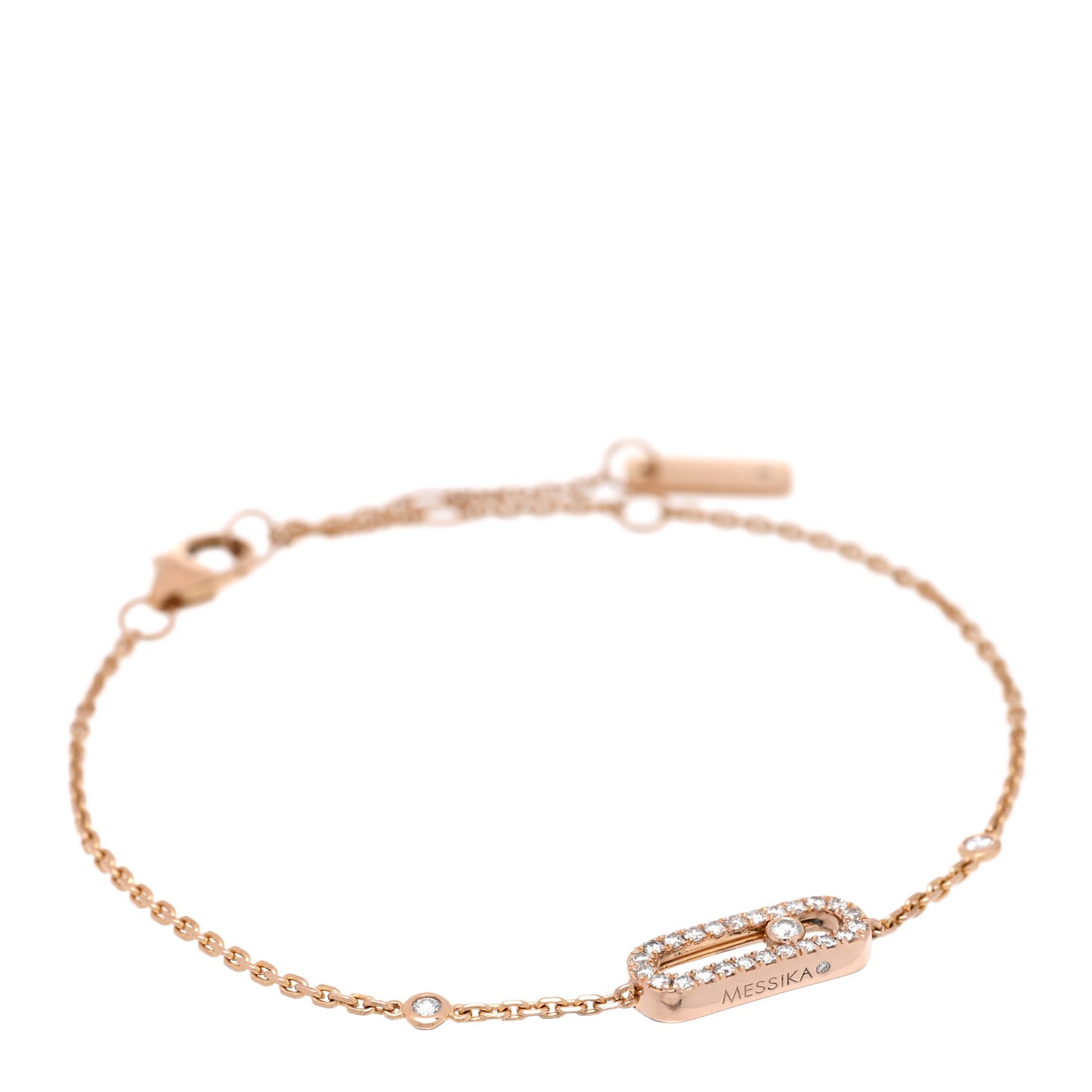 18K Rose Gold Diamond Move Uno Pave Bracelet