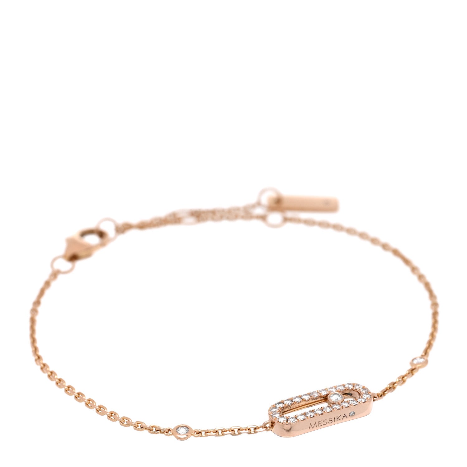 Messika 18K Rose Gold Diamond Move Uno Pave Bracelet 1 of 4