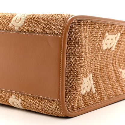 Burberry Raffia Calfskin Medium Freya Tote Natural 9 of 13