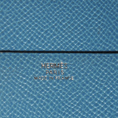 Hermes Epsom Globe Trotter Zip Agenda PM Cover Blue Jean 7 of 8
