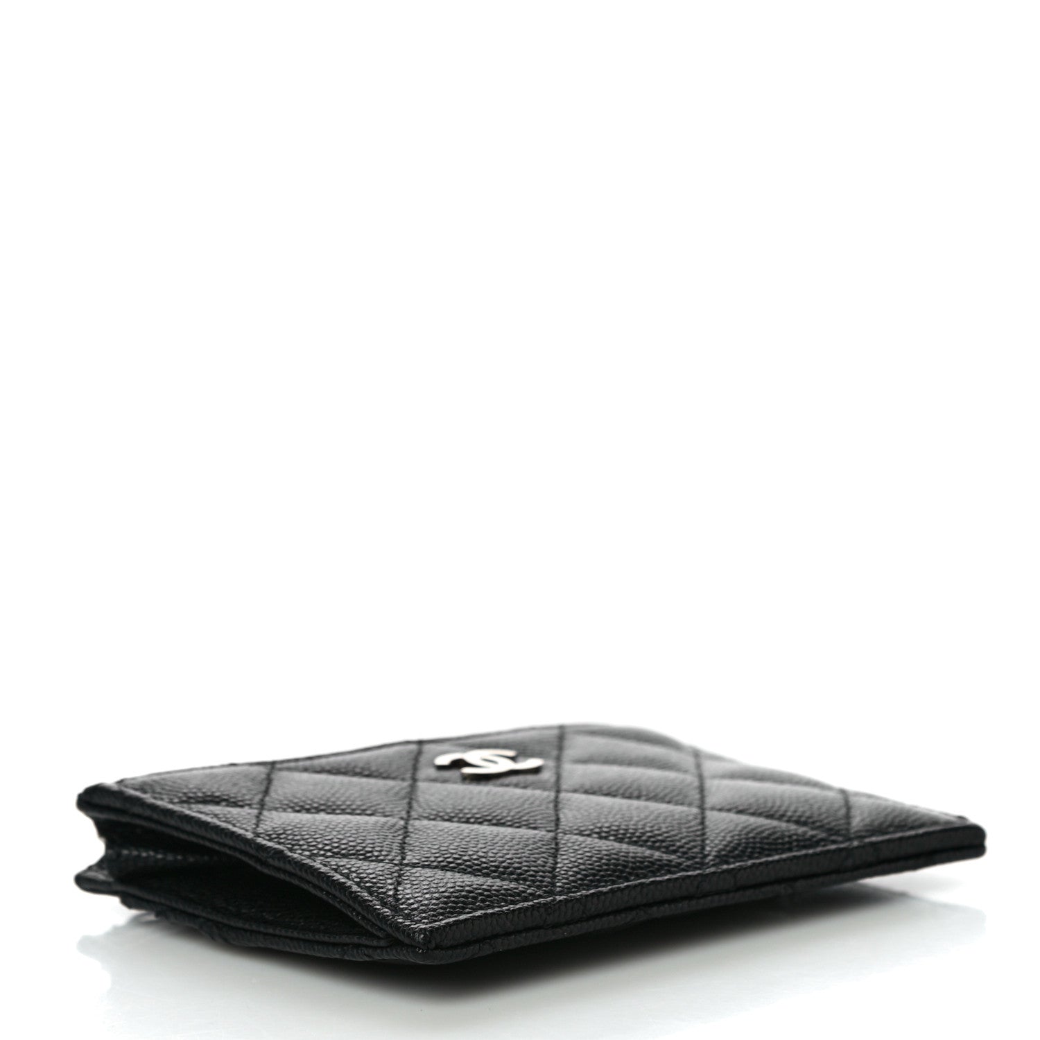 Chanel Caviar Quilted CC Zip Card Holder Black 4 of 11