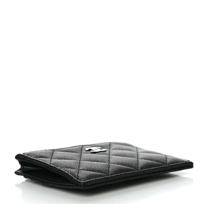 Chanel Caviar Quilted CC Zip Card Holder Black 4 of 11