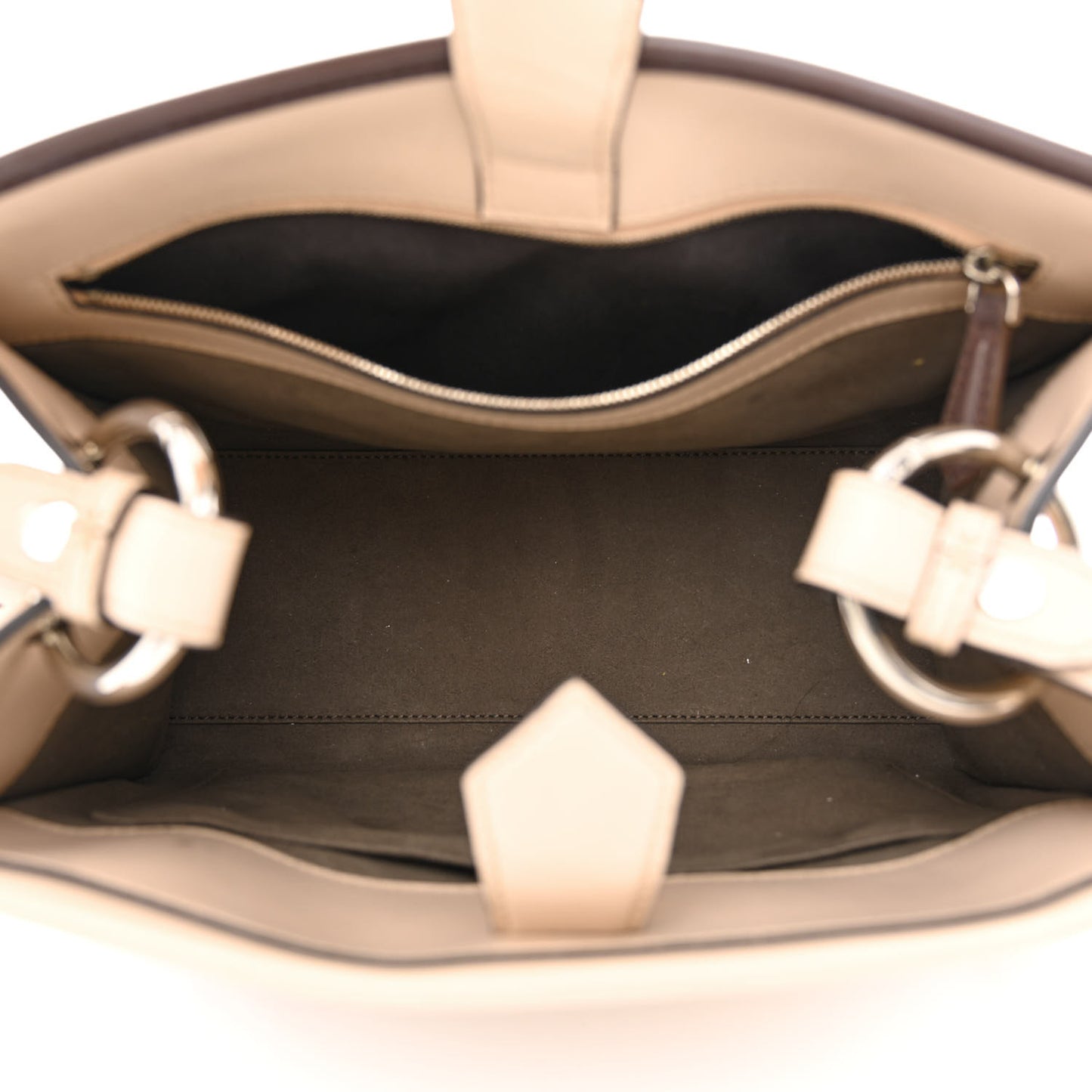 Vitello Century Opaco F is Fendi Bi-Color Small Runaway Satchel Soap Moresco