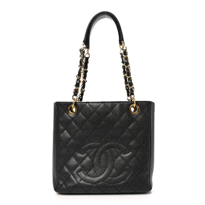 Chanel Caviar Quilted Petit Shopping Tote PST Black 1 of 10