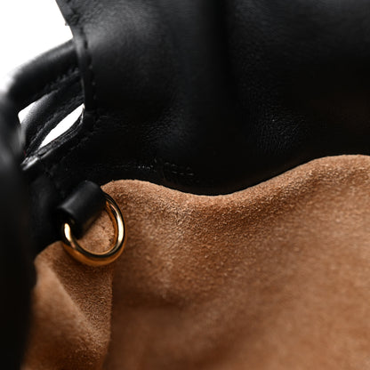 Loewe Nappa Calfskin Mini Flamenco Knot Clutch With Chain Black 8 of 11