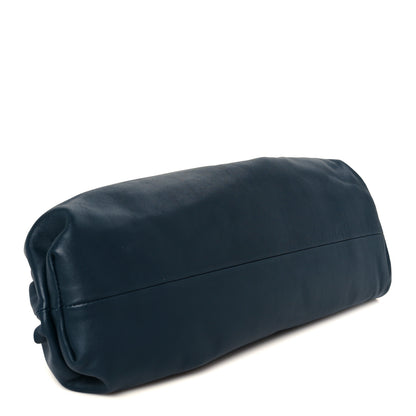 Bottega Veneta Smooth Butter Calf The Pouch Oversized Clutch Deep Blue 4 of 12