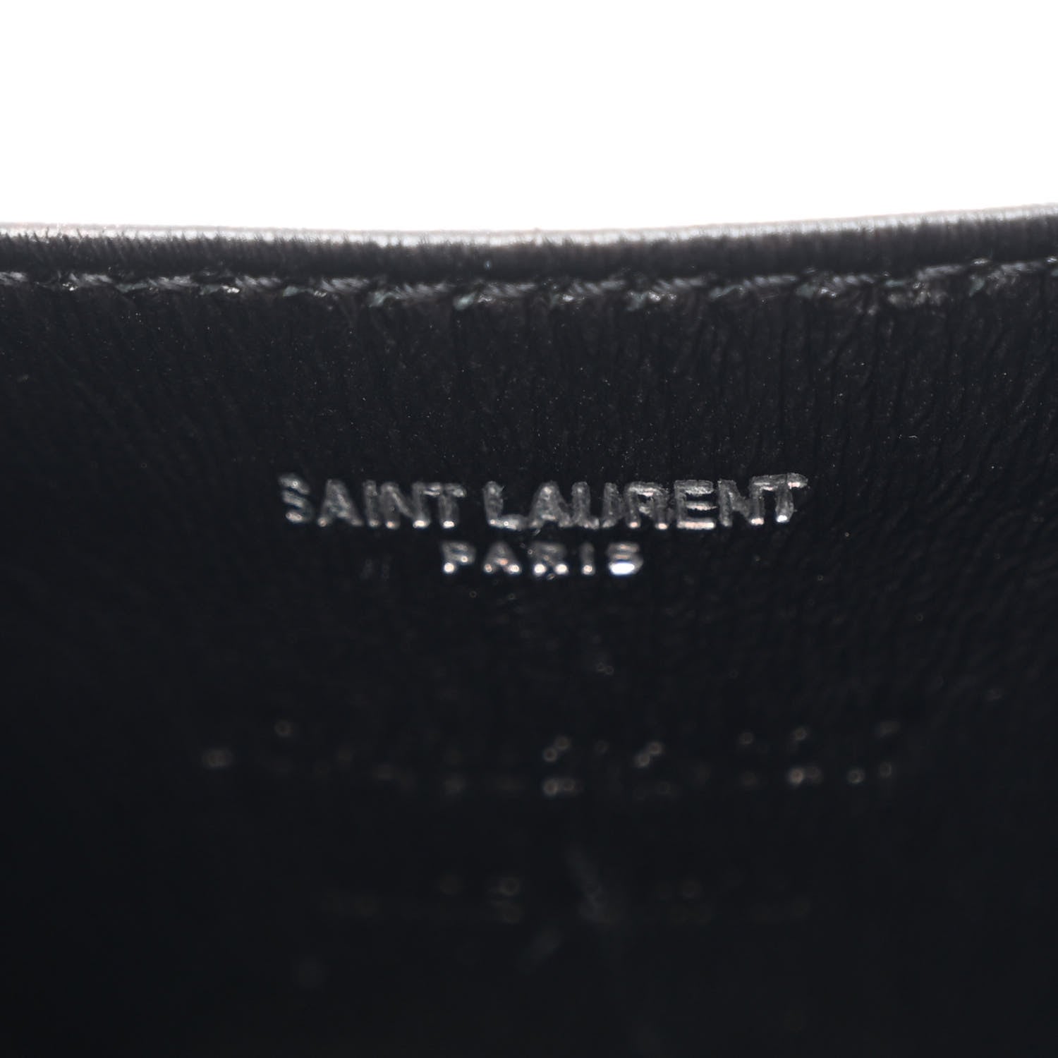 Saint Laurent Calfskin Crocodile Embossed Monogram Love Box Bag Black 6 of 11