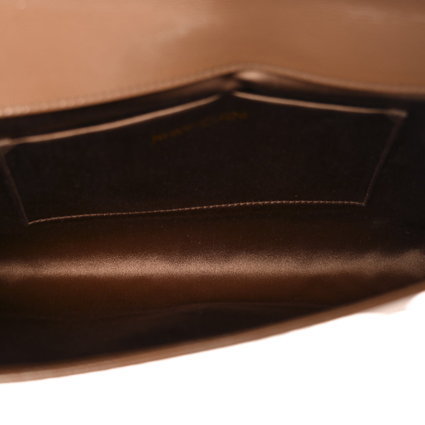 Textured Patent Calfskin Monogram Large Belle De Jour Clutch Beige