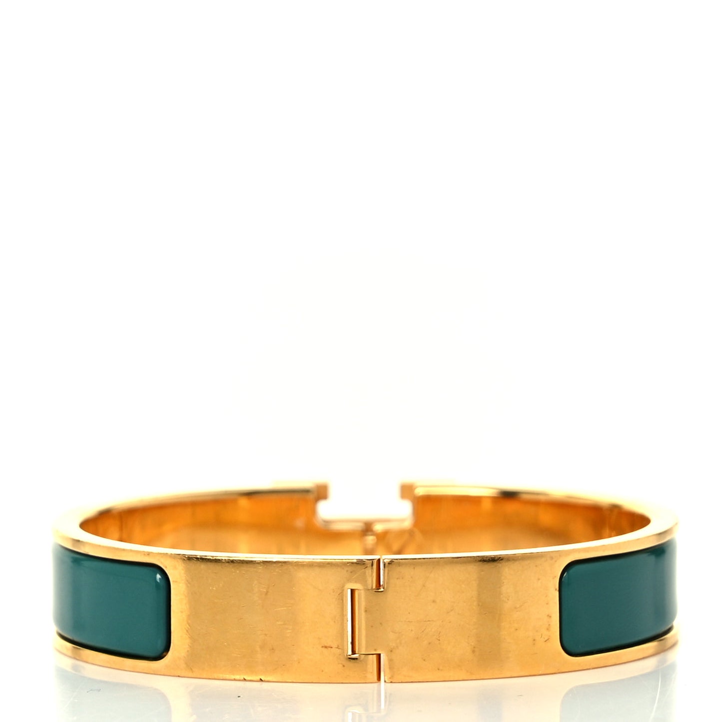 Enamel Narrow Clic Clac H Bracelet PM Malachite