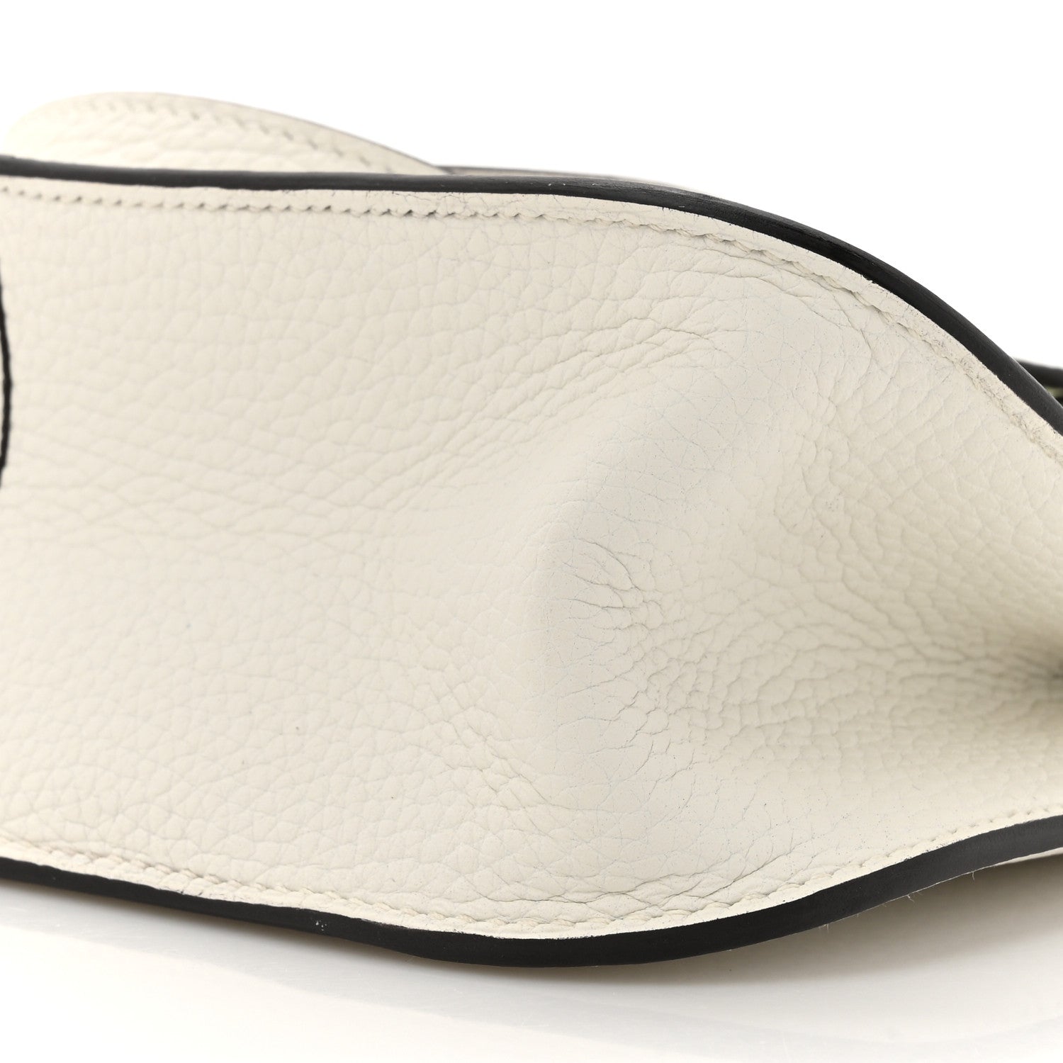 Hermes Taurillon Clemence Verso Halzan 25 White Vert Fizz 9 of 11