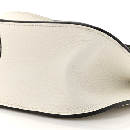 Hermes Taurillon Clemence Verso Halzan 25 White Vert Fizz 9 of 11