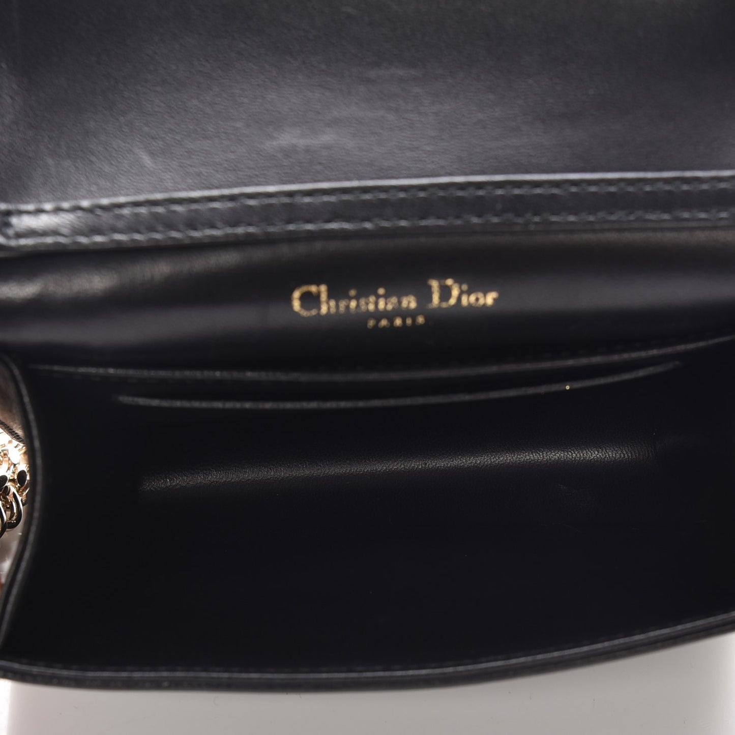 Lambskin Baby Diorama Flap Bag Black