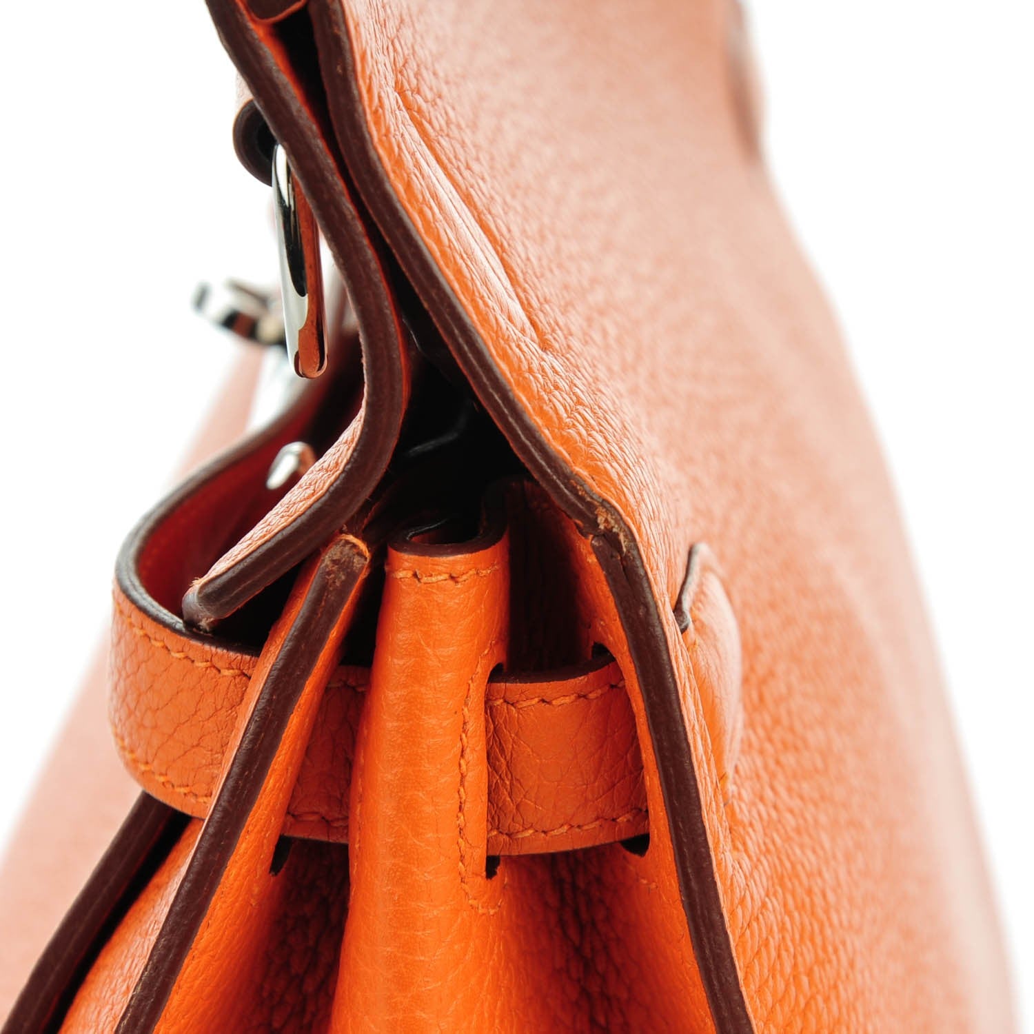 Hermes Taurillon Clemence Jypsiere 28 Orange 2 of 10