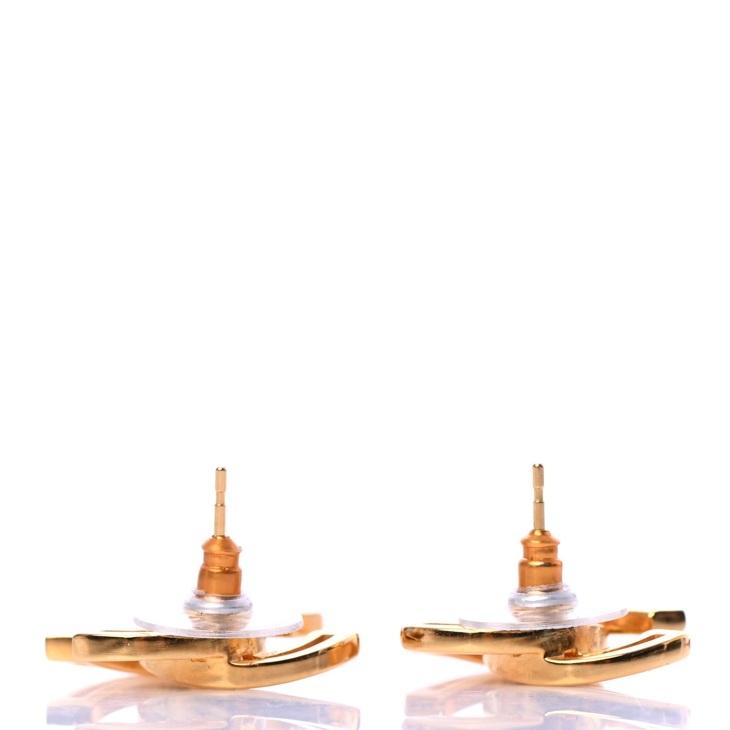 Metal Obazine CC Earrings Gold