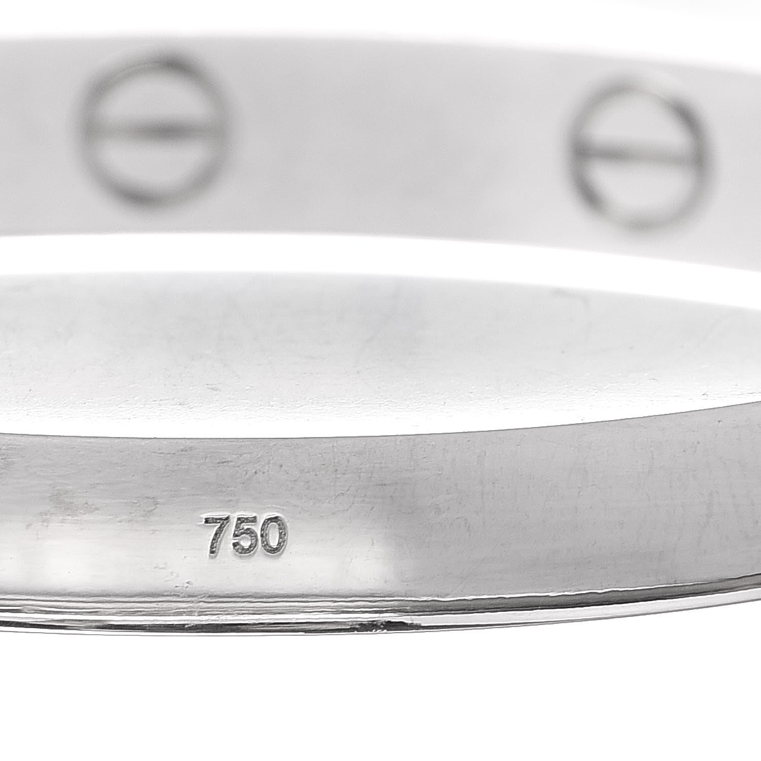 Cartier 18K White Gold LOVE Bracelet 16 5 of 5