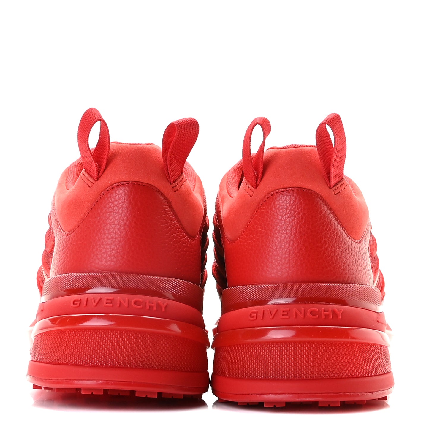 Calfskin Mesh Technical Canvas Mens GIV 1 Sneakers 40 Red
