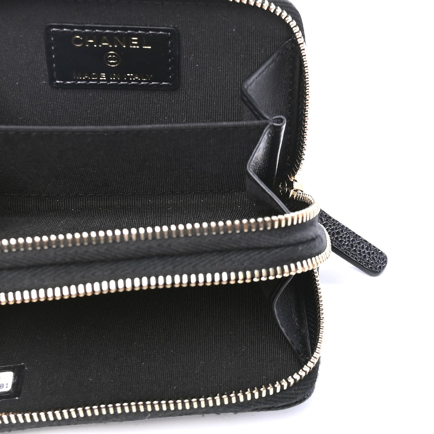 Caviar Quilted Miss Coco Clutch With Chain Black
