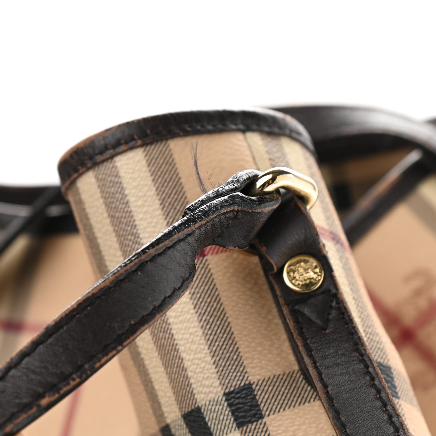 Burberry Haymarket Check Large Canterbury Tote Chocolate 13 of 14