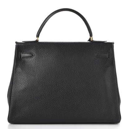 Hermes Taurillon Clemence Kelly Retourne 32 Black 4 of 35