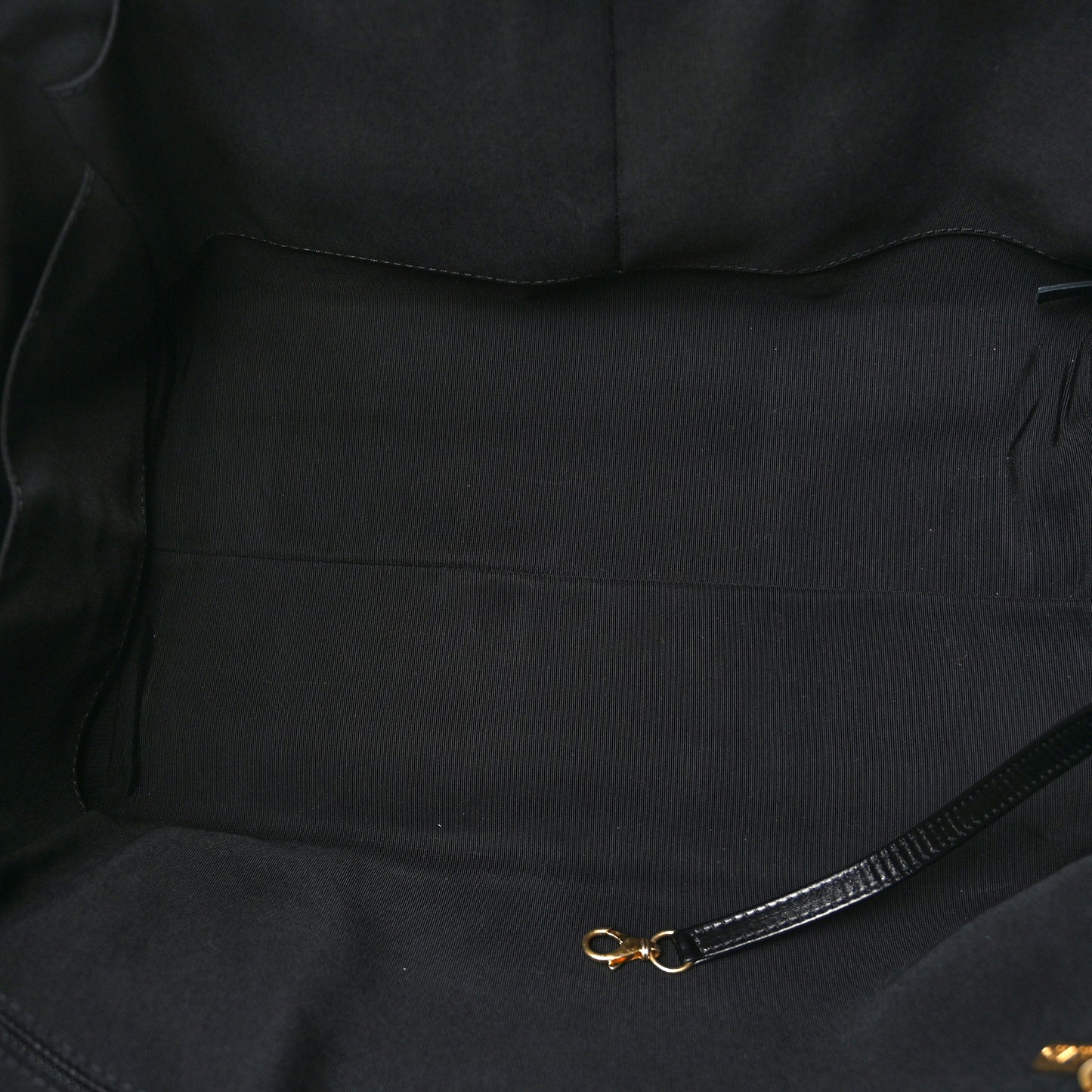 Aged Calfskin Medium Charms Deauville Tote Black