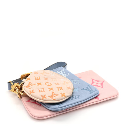 Louis Vuitton Empreinte Monogram Giant By The Pool Trio Pouch Rosebud Summer Blue Cream Saffron 4 of 10