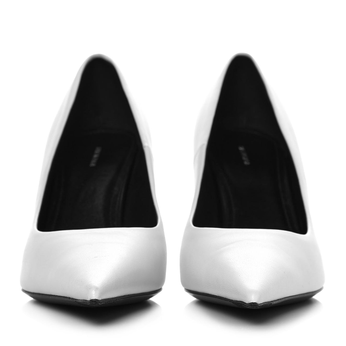 Soft Nappa Square Knife 80mm Pumps 38.5 White