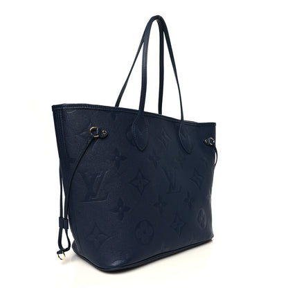 Louis Vuitton Empreinte Monogram Giant Neverfull MM Navy 4 of 11