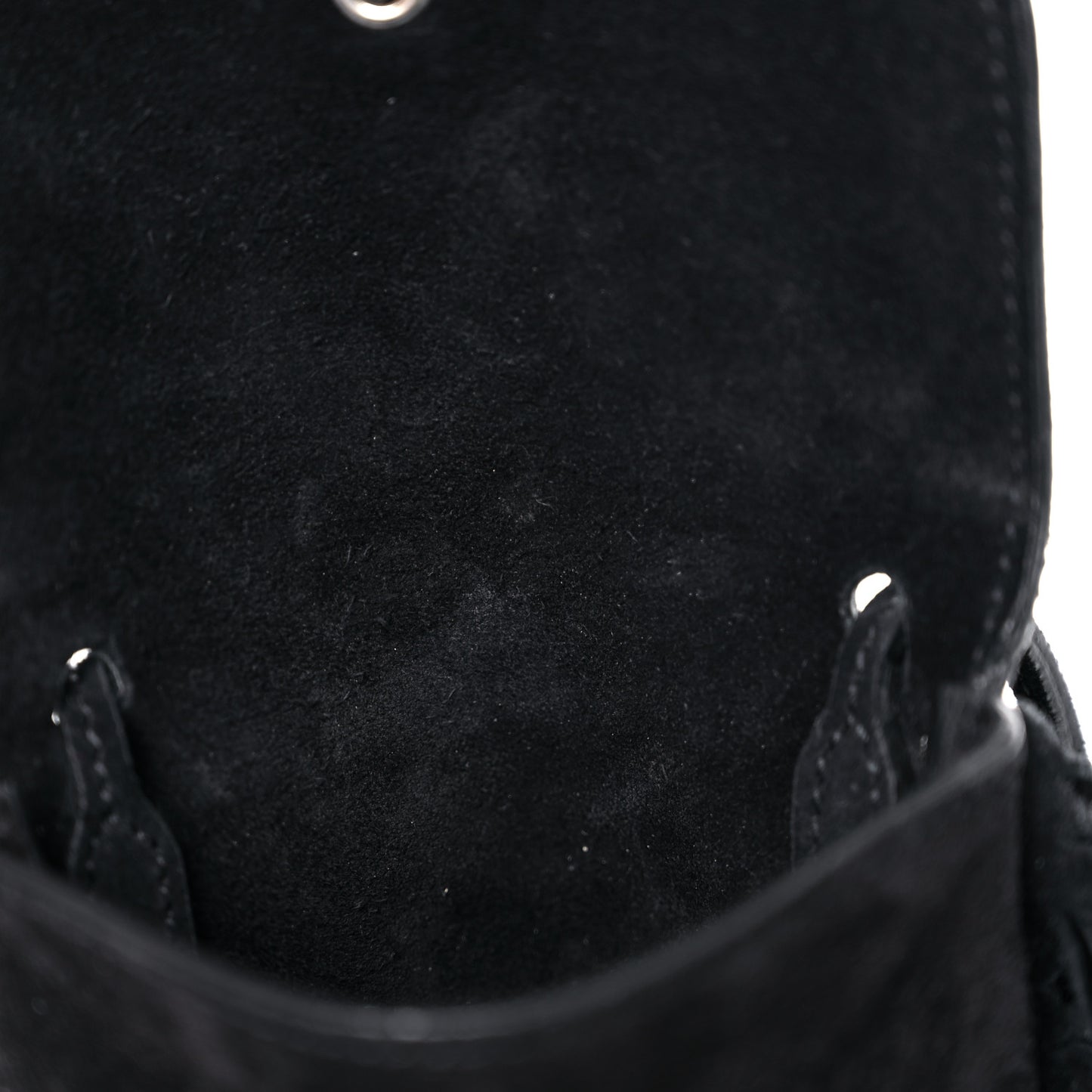 Suede Fringe Toy Monogram Anita Crossbody Bag Black