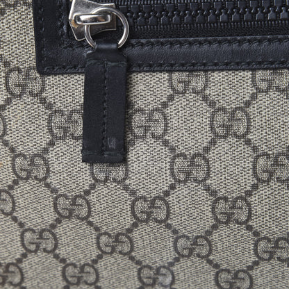 Gucci GG Supreme Monogram Flat Messenger Bag Black 10 of 11