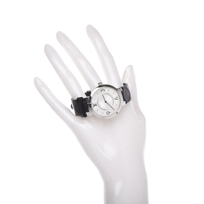 Louis Vuitton Stainless Steel Calfskin Diamond 33mm Tambour Slim Quartz Watch 2 of 5
