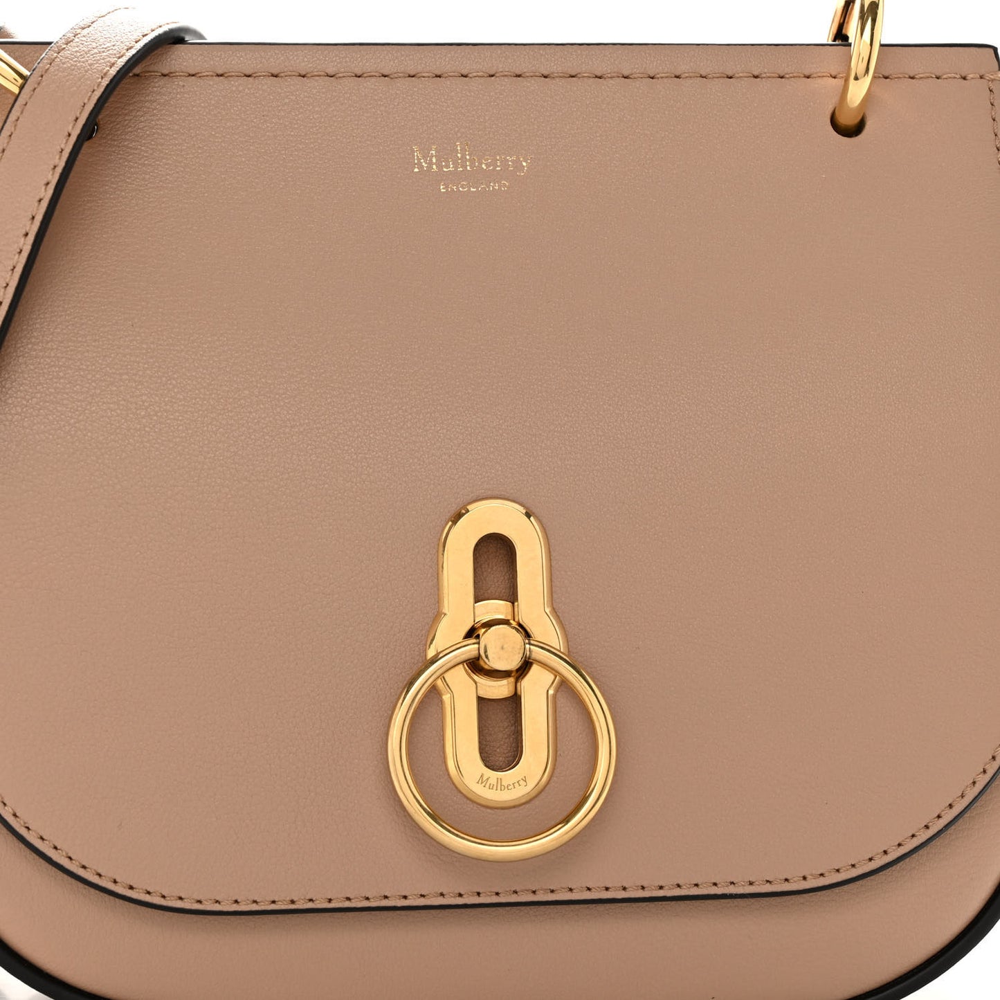 Silky Calfskin Small Amberley Satchel Maple
