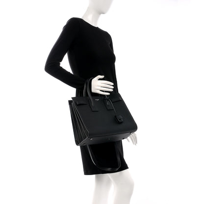 Saint Laurent Grained Calfskin Small Sac De Jour Black 2 of 9