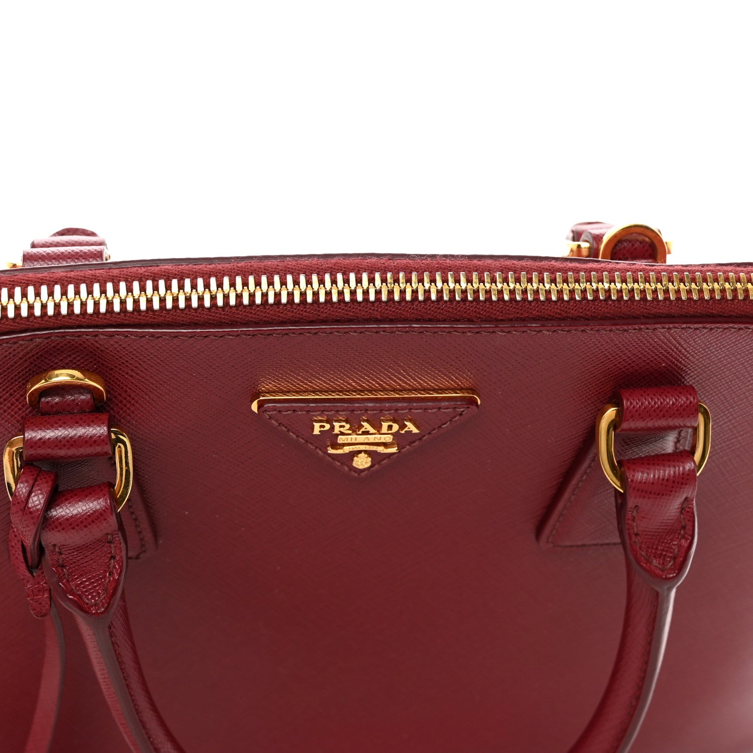 Prada Saffiano Lux Medium Open Promenade Tote Cerise 9 of 10