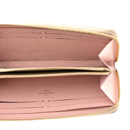 Louis Vuitton Damier Azur Clemence Wallet Rose Ballerine 5 of 7