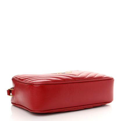Saint Laurent Calfskin Matelasse Monogram Lou Camera Bag Rouge Eros 4 of 12