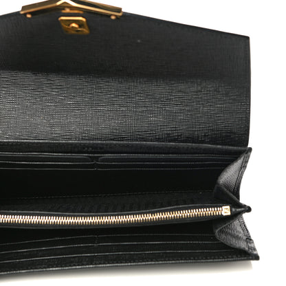 Fendi Vitello Elite Flamingo 2Jours Continental Wallet Black 5 of 11