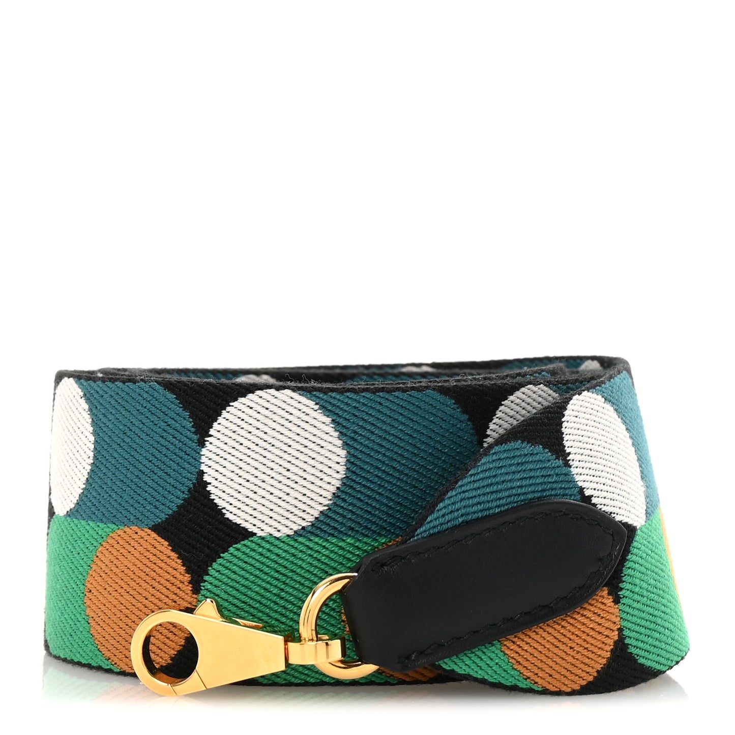 Toile Swift 50mm Sangle Flipperball Shoulder Strap Black Vert Bosphore Gold