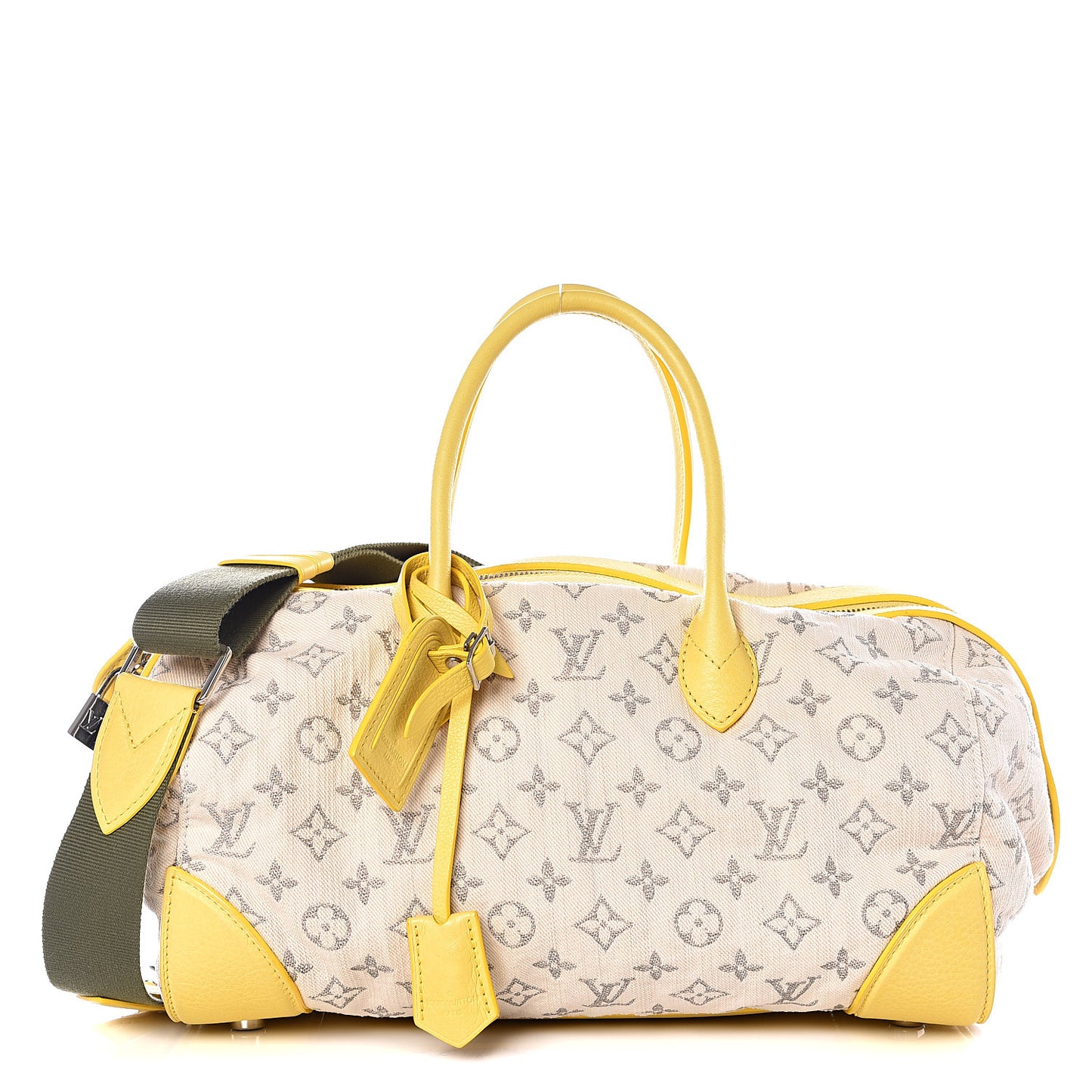 Monogram Denim Speedy Round Yellow
