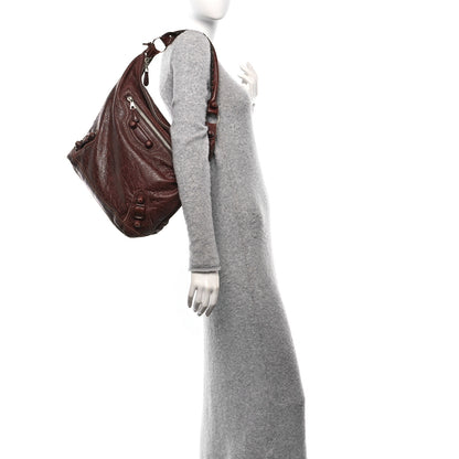 Balenciaga Agneau Giant Brogues Hardware Day Hobo Castagna 2 of 11