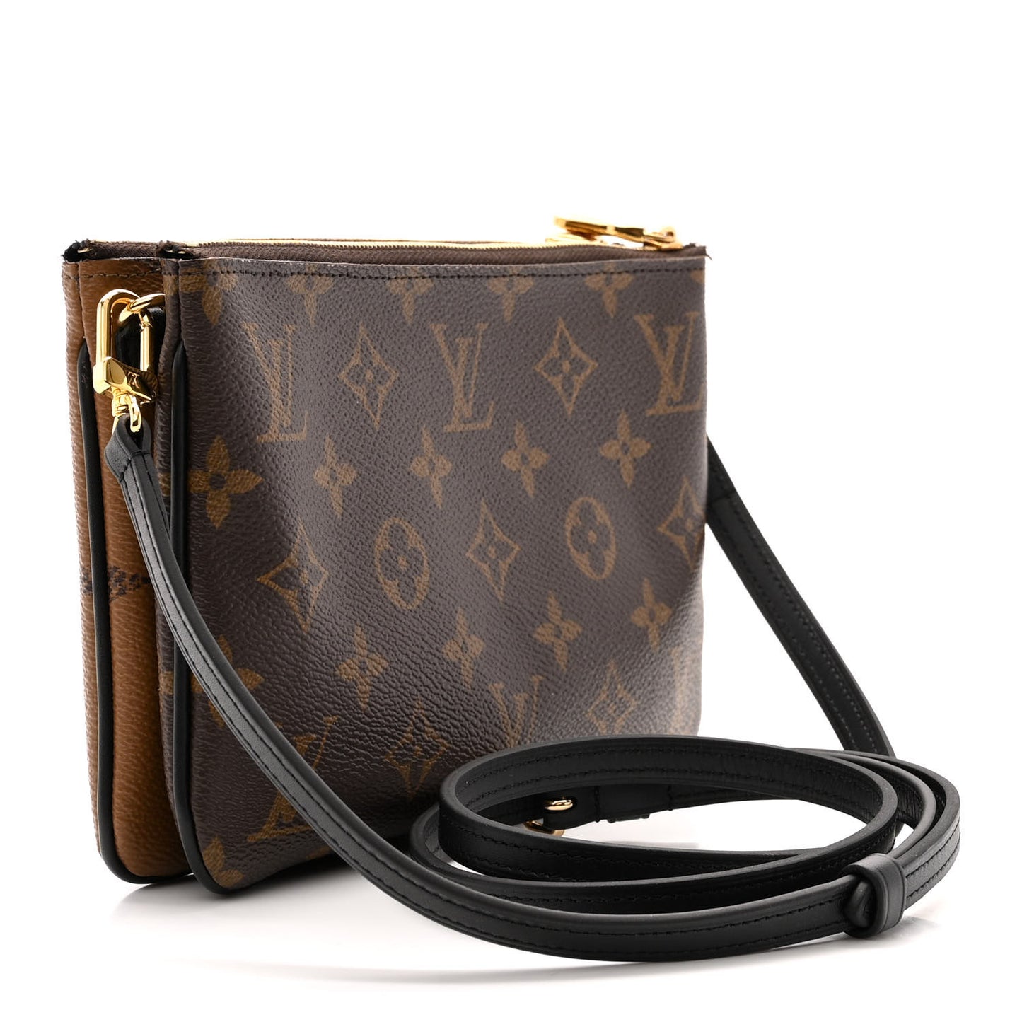Reverse Monogram Giant Double Zip Pochette