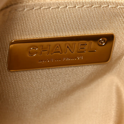 Chanel Shiny Goatskin Quilted Medium Chanel 19 Flap Beige 6 of 11