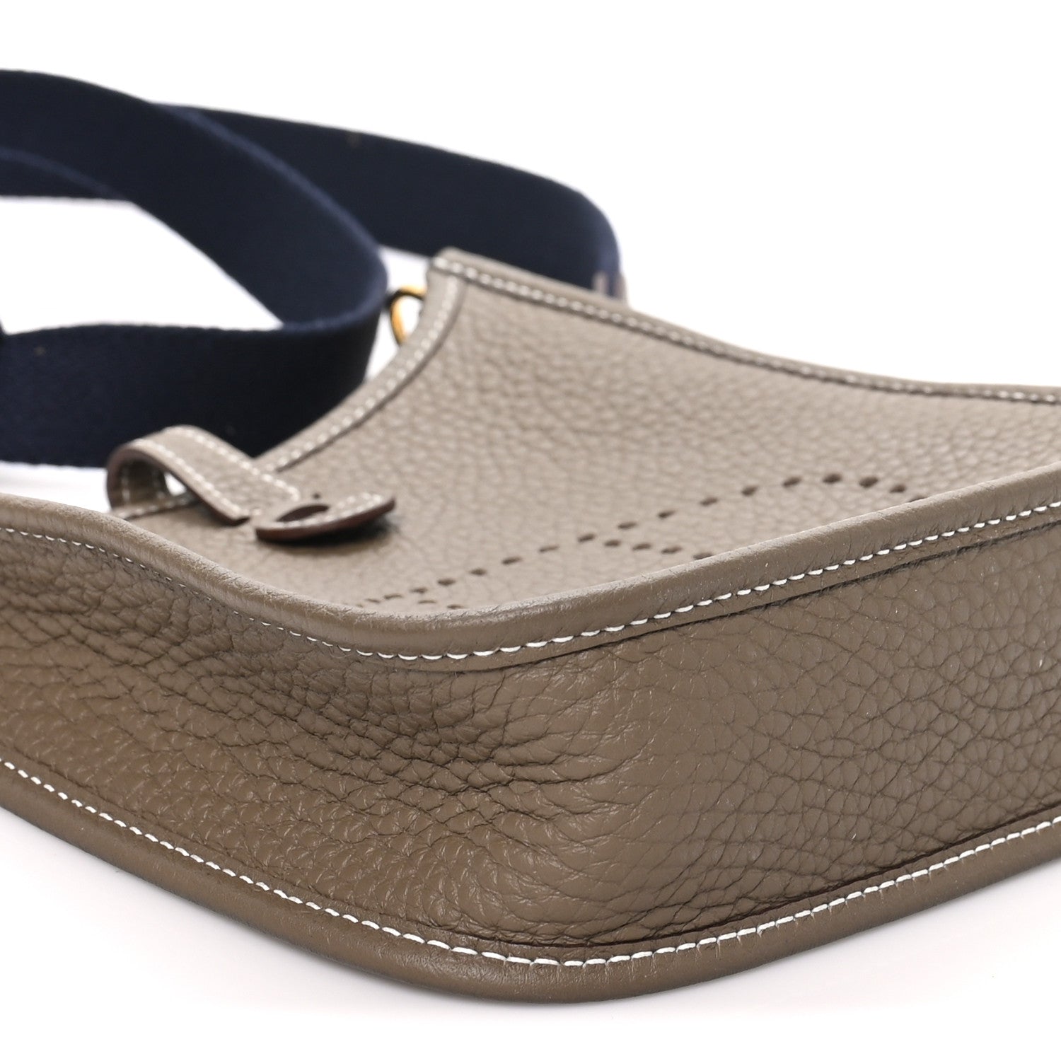 Hermes Taurillon Clemence Amazone Evelyne TPM Etoupe Bleu Indigo 9 of 10