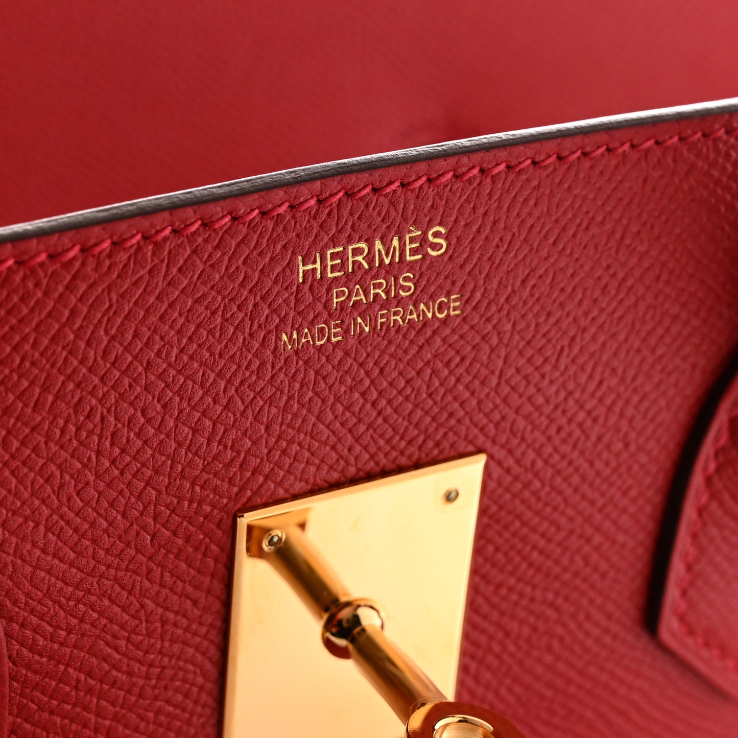 Epsom Birkin 35 Rouge Casaque