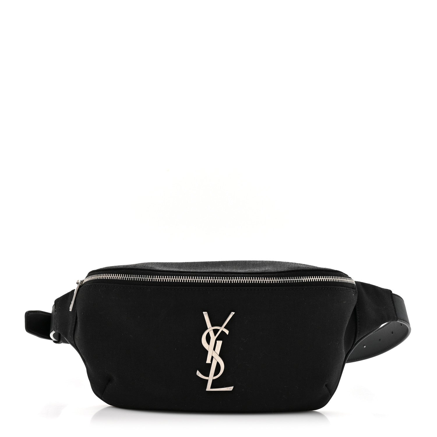 Saint Laurent Canvas Monogram Belt Bag Black 1 of 10